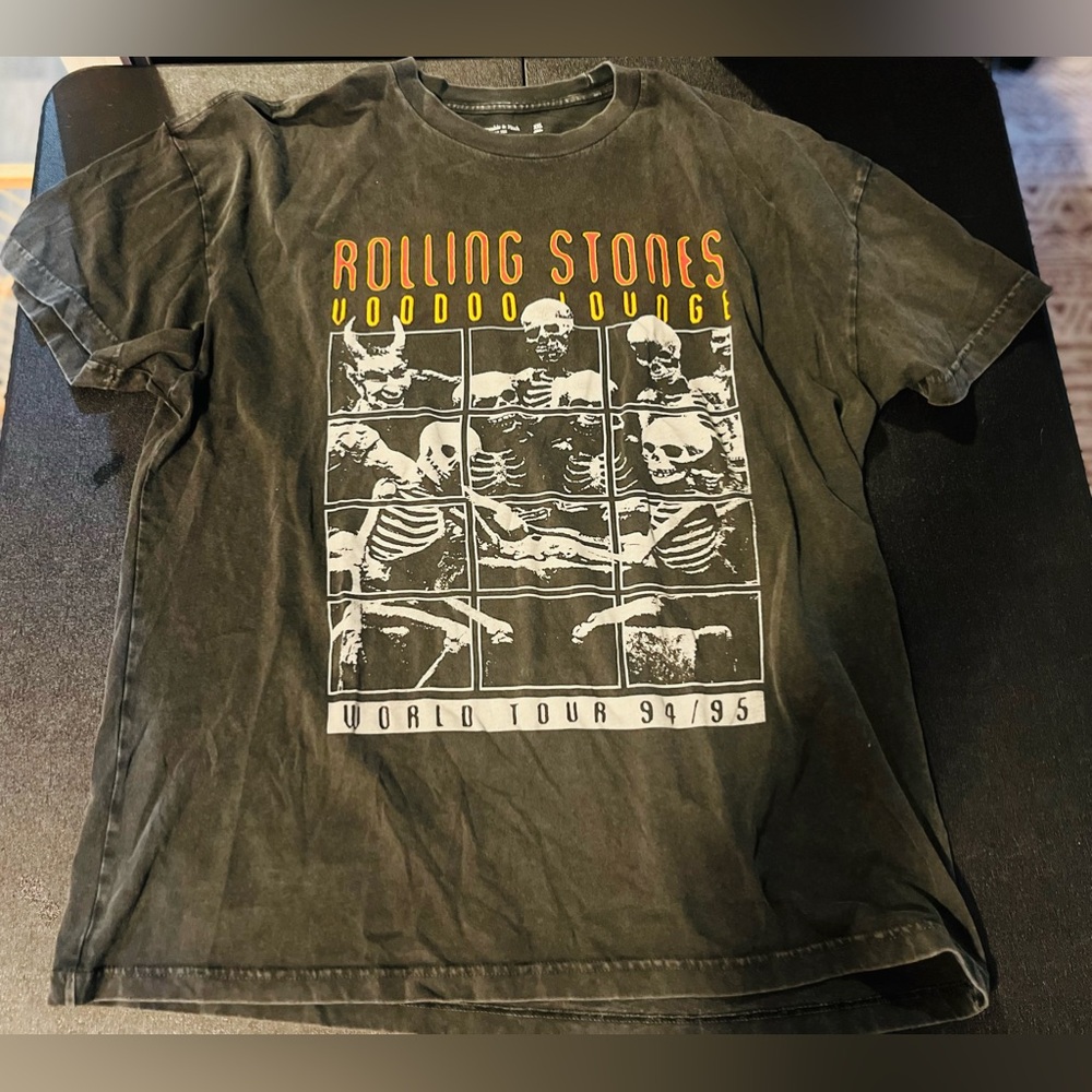 ROLLING STONES Voodoo Lounge Black Short Sleeve XXL T-Shirt A & F 💯 soft cotton
